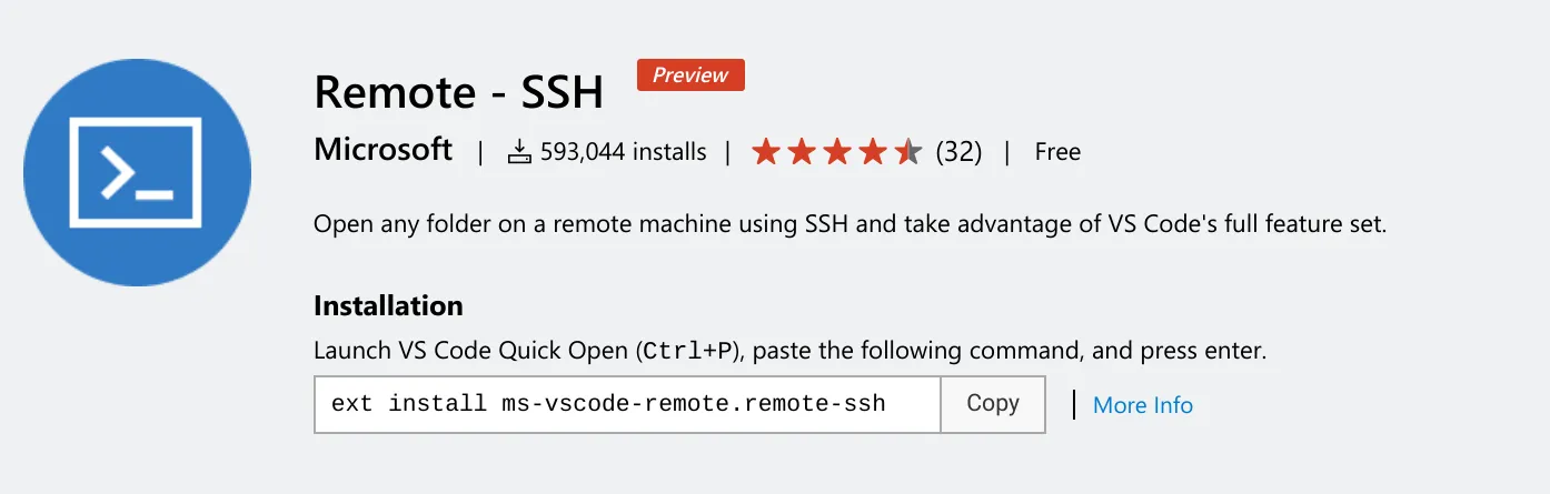 VS Code SSH Ext